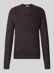 Pullover mit gerippten Abschlüssen von ONLY & SONS Bordeaux - 36
