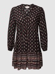 PLUS SIZE knielanges Kleid mit Allover-Muster Modell 'BOHEE' von ONLY CARMAKOMA Grau / Schwarz - 44