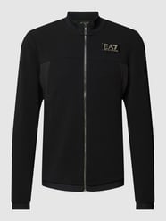 Bluza rozpinana z fakturowanym wzorem od EA7 Emporio Armani Czarny - 48