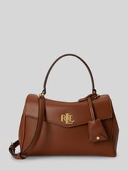 Torba na ramię z naturalnej skóry z odpinanym paskiem na ramię od Lauren Ralph Lauren - 24