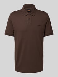 Regular Fit Poloshirt mit Label-Stitching Modell 'Interlock' von BOSS Orange - 24