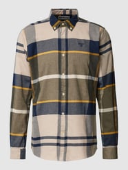 Tailored fit vrijetijdsoverhemd met ruitmotief, model 'Iceloch' van Barbour Groen - 23