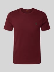 Custom slim fit T-shirt met labelstitching van Polo Ralph Lauren Bordeaux - 3