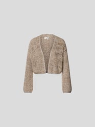 Cropped Strickjacke mit Effektgarn von Forte Forte Braun - 3