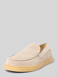 Loafersy z naturalnej skóry welurowej model 'KARO 6B' od Marc O'Polo - 37