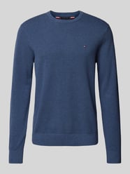 Strickpullover mit Rundhalsausschnitt von Tommy Hilfiger Blau - 46