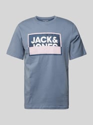 T-Shirt mit Label-Print von Jack & Jones Blau - 43