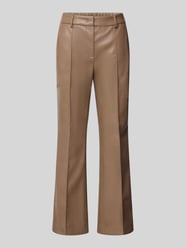 Loose Fit Pants in Leder-Optik Modell 'Luane' von OPUS PANTS Beige - 12