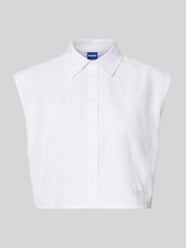 Boxy Fit Blusentop aus reiner Baumwolle Modell 'ESTATE_B' von HUGO Blue - 32