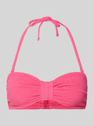 Bikini-bovendeel in bandeaumodel met structuurpatroon van Jake*s Casual - 31