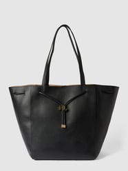 Torba shopper z detalami z logo od Lauren Ralph Lauren Czarny - 38