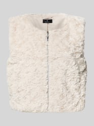 Gilet van teddybont met ritssluiting van monari Beige - 12
