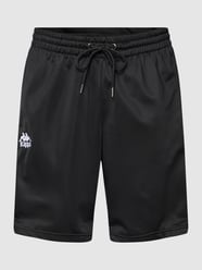 Sweatshorts met labelstitching, model 'Taped' van Kappa Zwart - 8