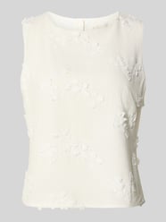 Top bluzkowy z mieszanka wiskozy i lnu z hafty od Apricot - 15