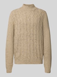 Sweter z dzianiny z mieszanki wełny ze stójką model ‘Donegal’ od Fynch-Hatton - 37
