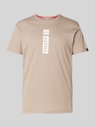T-Shirt aus reiner Baumwolle von Alpha Industries Beige - 40