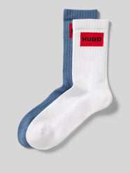 Socken mit Label-Stitching im 2er-Pack von HUGO Blau - 22