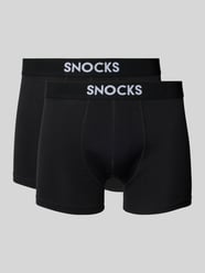 Boxershorts mit elastischem Label-Bund von Snocks Schwarz - 35