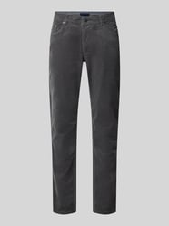 Corduroy broek van katoenmix in 5-pocketmodel van Christian Berg Men - 4