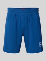 szorty dresowe o kroju regular fit z mieszanki bawełny model 'LAZE SHORTS CW' od HUGO - 8