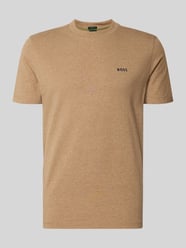 Regular fit T-shirt van katoenmix, model 'TEE' van BOSS Green Beige - 24
