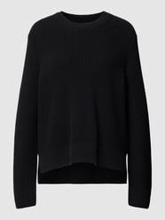 Strickpullover mit seitlichen Schlitzen von Marc O'Polo Denim Schwarz - 28
