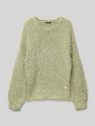 Gebreide pullover met ribboorden van Guess Groen - 14