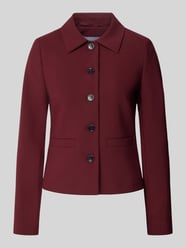 Slim fit blazer met paspelzakken van MORE & MORE Bordeaux - 41