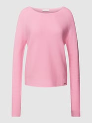 Strickpullover mit U-Boot-Ausschnitt Modell 'CIELLA' von Cinque Rosa - 11
