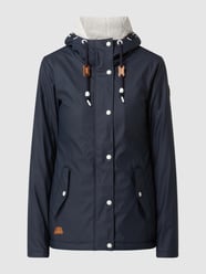 Regenjack met voering van teddybont, model 'Margge' van Ragwear Blauw - 3