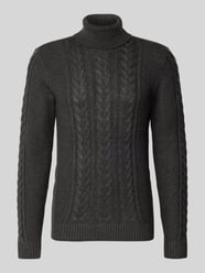 Sweter z dzianiny z golfem model ‘BASIM’ od Blend - 21