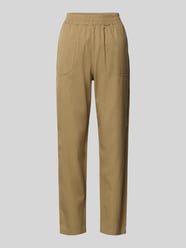 Hose mit elastischem Bund von Jake*s Casual Beige - 11
