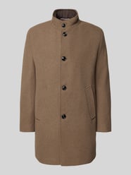 Lange jas met opstaande kraag en knoopsluiting van bugatti Beige - 23