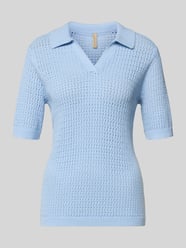 Gebreide pullover met polokraag en 1/2-mouwen model 'DENEFA' van Soyaconcept - 2