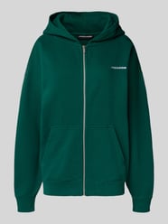 Oversized sweatjack met logostitching, model 'Clarita' van Pegador - 22