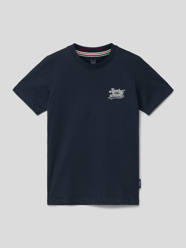 T-shirt z aplikacją z logo od Jack & Jones Niebieski - 39
