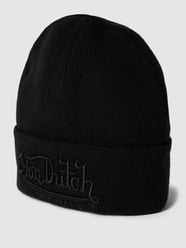 Beanie in Ripp-Optik Modell 'BEANIE FLINT' von Von Dutch Grau / Schwarz - 4