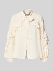 Regular fit strikblouse van viscosemix met volants van COMMA - 5