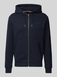 Sweatjacke mit Label-Stitching von Superdry Blau - 12