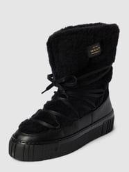 Buty sznurowane z futerkiem od Gant Czarny - 35