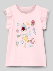 Tanktop met volantmouwen van Blue Seven Fuchsia - 1