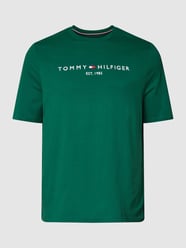 T-shirt Plus Size z wyhaftowanym logo od Tommy Hilfiger Big & Tall Zielony - 38