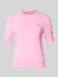 Regular Fit Strickpullover aus Baumwoll-Mix von Tommy Hilfiger Pink - 9