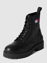Boots van leer van Tommy Jeans Zwart - 47