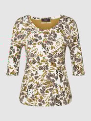 T-shirt met gebloemd motief van Marc Cain Blauw / turquoise - 18