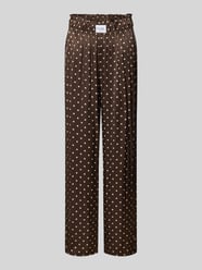 Wide leg stoffen broek van viscosesatijn, model 'ELODIE' van VILLA SOPHIE - 27