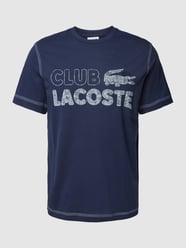 T-Shirt mit Label-Print von Lacoste Blau - 26