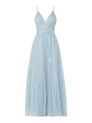 Abendkleid aus Tüll mit Pailletten  von Luxuar Blau - 31