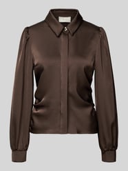Bluzka koszulowa o kroju regular fit z marszczeniami model „Fransala” od Neo Noir - 33