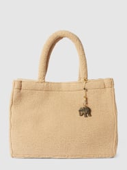 Tote Bag mit Teddyfell von Anokhi Beige - 40